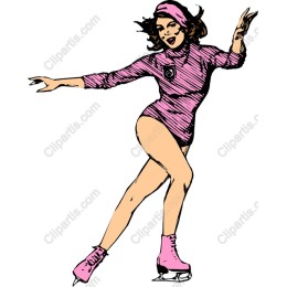 Vibrant Pink Figure Skater