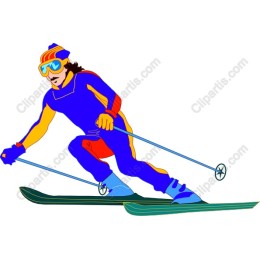 Vibrant Alpine Skier