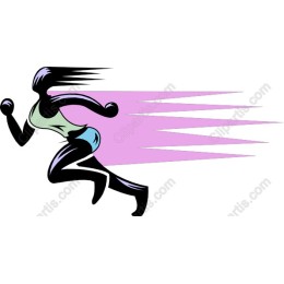 Dynamic Athletic Woman