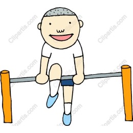 Playful Boy on Parallel Bar