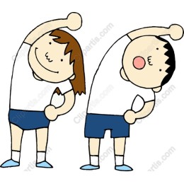 Cheerful Children Stretching