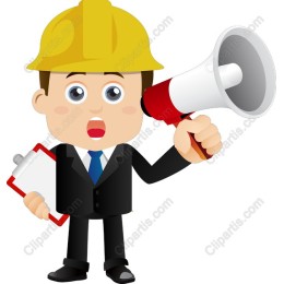 Construction Character with Megaphone