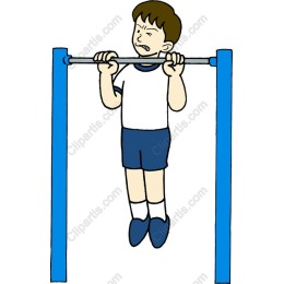 Energetic Young Boy Pull-Up