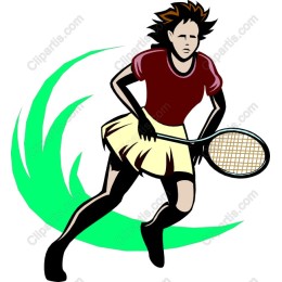 Dynamic Female Tennis Player