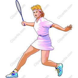 Dynamic Female Tennis Player