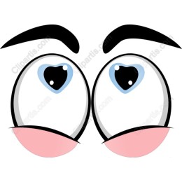 Heart-Shaped Eyes Cartoon