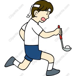 Energetic Young Athlete - Running with Ladle