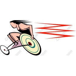 Dynamic Female Athlete Discus