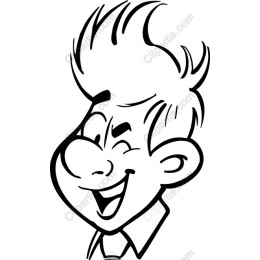 Cheerful Cartoon Boy