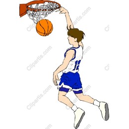 Dynamic Basketball Player Slam Dunk