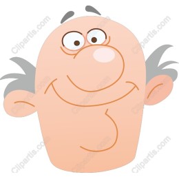 Joyful Cartoon Elder Character