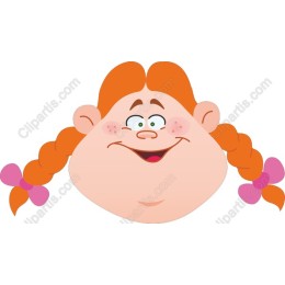 Cheerful Girl with Braids