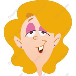 Cheerful Cartoon Woman