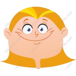 Happy Blonde Character
