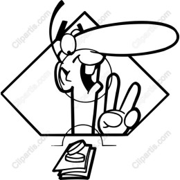 Cheerful Peace Sign Character