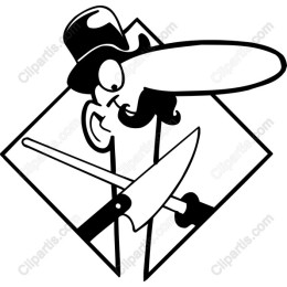 Whimsical Chef with Knife
