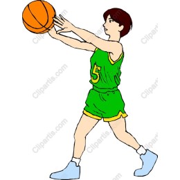 Dynamic Female Basketball Player