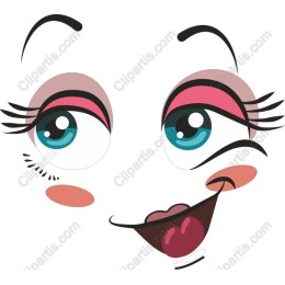 Playful Whimsical Face Clipart
