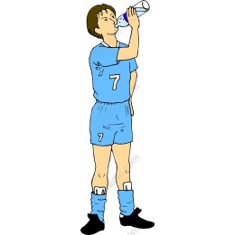 Hydrating Soccer Player