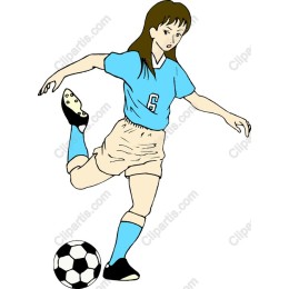 Dynamic Female Soccer Player
