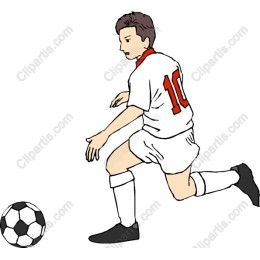 Dynamic Young Soccer Player