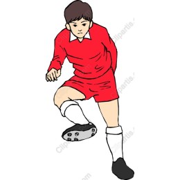 Dynamic Young Soccer Player