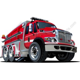 Vibrant Fire Truck