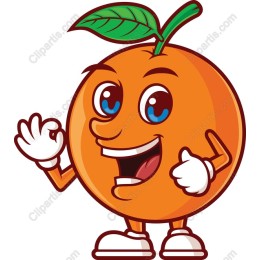 Cheerful Orange Character