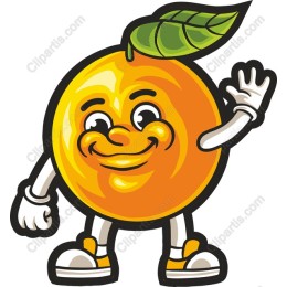Cheerful Cartoon Orange