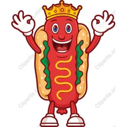 Cheerful Hot Dog Character