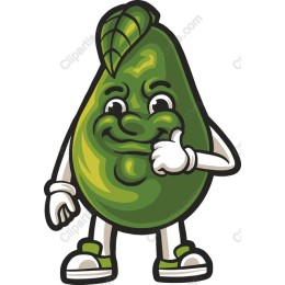 Cheerful Avocado Character