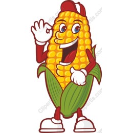 Cheerful Corn Character