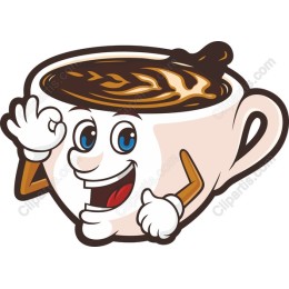 Cheerful Coffee Cup Character