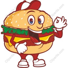Cartoon Burger Character