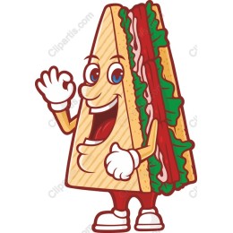 Cheerful Sandwich Character