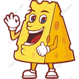Cheerful Cheese Mascot