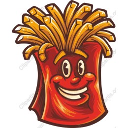 Playful French Fry Character