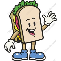 Cheerful Sandwich Character