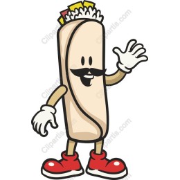 Playful Burrito Character