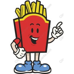 Cheerful Cartoon French Fry