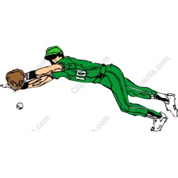 Diving Baseball Player