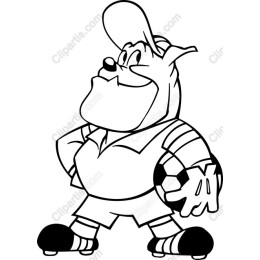 Playful Dog Soccer Cartoon