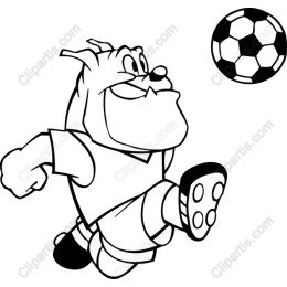 Playful Bulldog Soccer