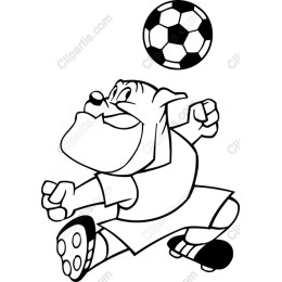 Playful Bulldog Soccer