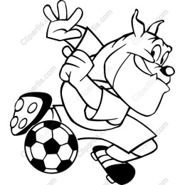 Cartoon Soccer Dog