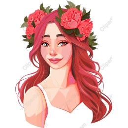 Floral Elegance: Portrait of a Woman with Roses