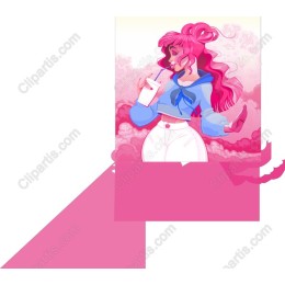 Chic Pink-Haired