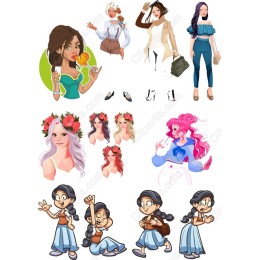 Trendy Female Character Bundle - Clipart