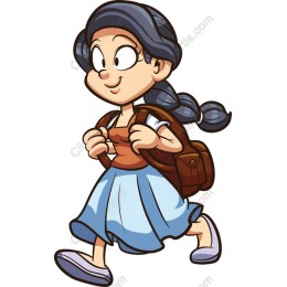 Joyful School Girl