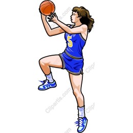 Dynamic Female Basketball Player